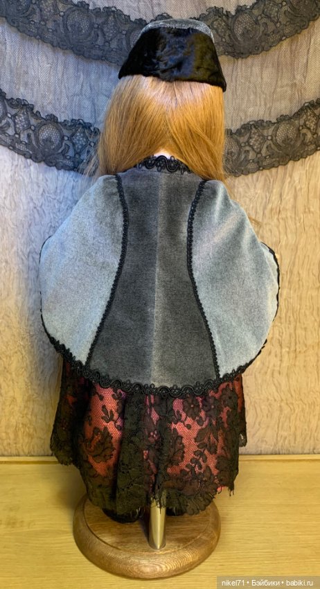 Пальто и шляпка для антикварной куклы (фото 6)