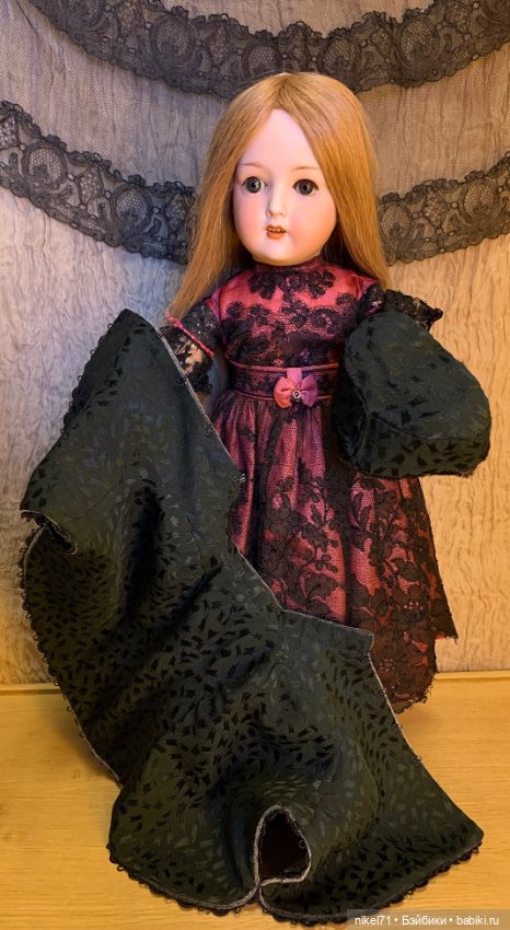 Пальто и шляпка для антикварной куклы (фото 7)