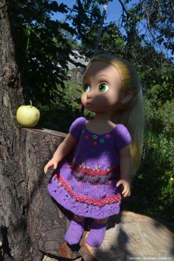 Платье и носочки для куклы Дисней. 2 варианта (фото 7)