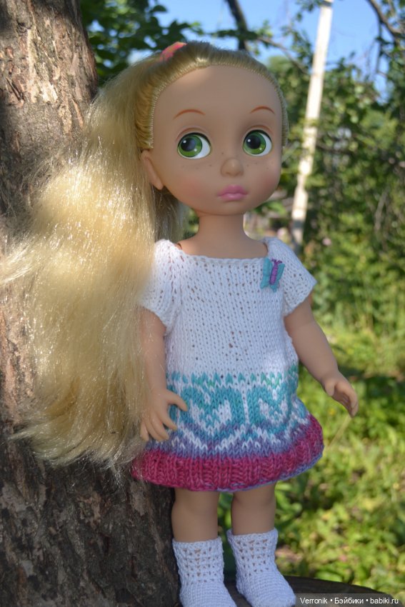 Платье и носочки для куклы Дисней. 2 варианта (фото 3)