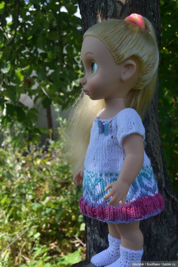 Платье и носочки для куклы Дисней. 2 варианта (фото 4)