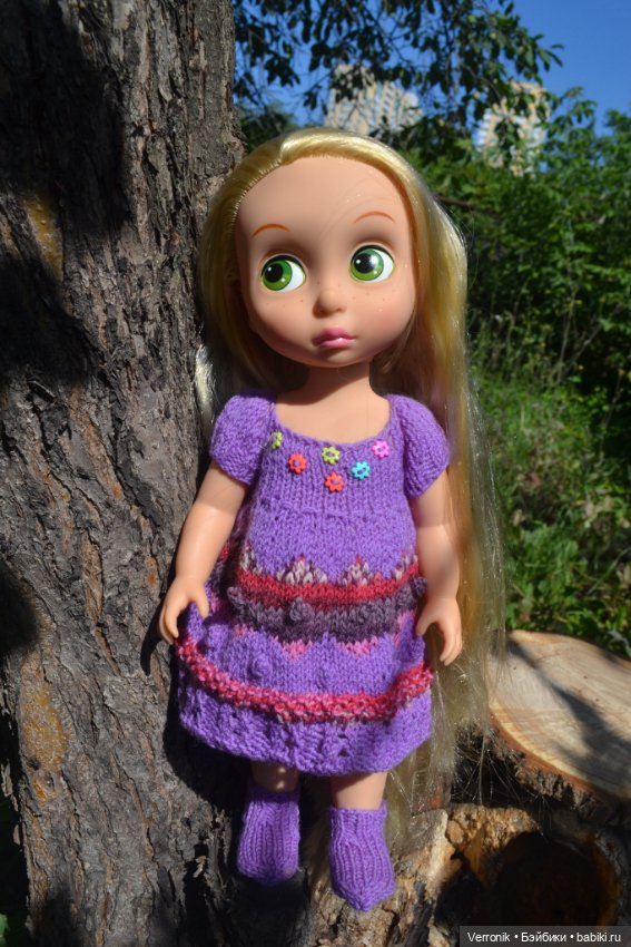 Платье и носочки для куклы Дисней. 2 варианта (фото 6)