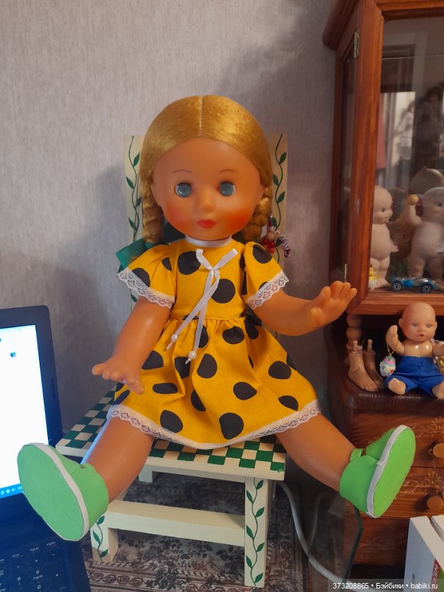Кукла в желтом платье — Винтажные куклы и игрушки детства (фото 8)