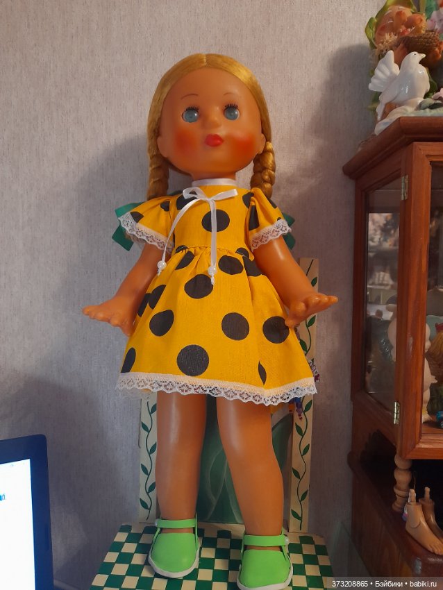 Кукла в желтом платье — Винтажные куклы и игрушки детства (фото 2)