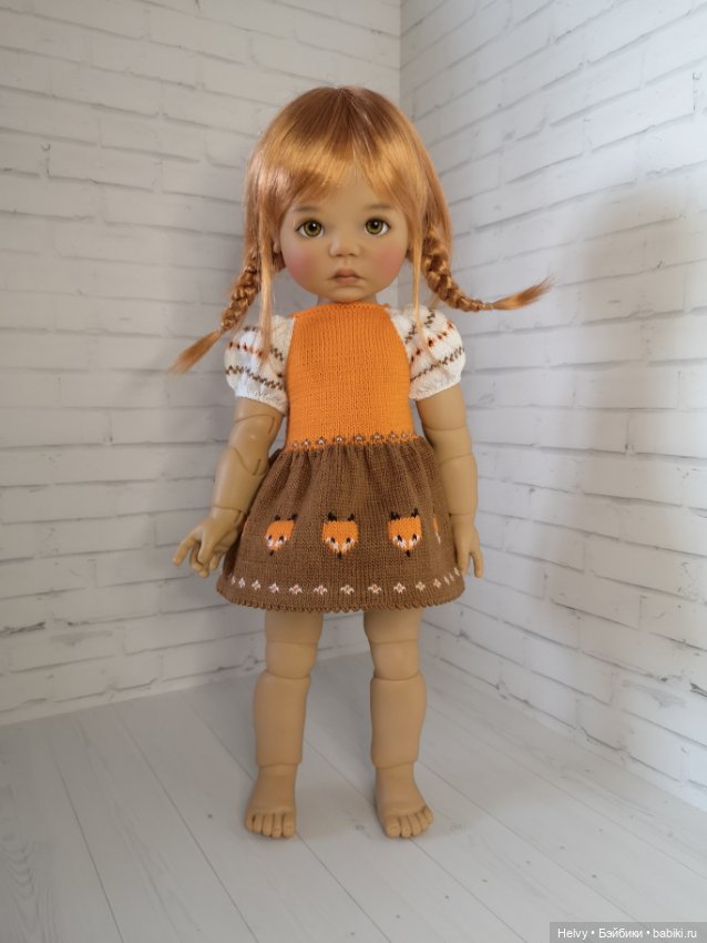 Платье с лисичками для Meadowdolls 46 см