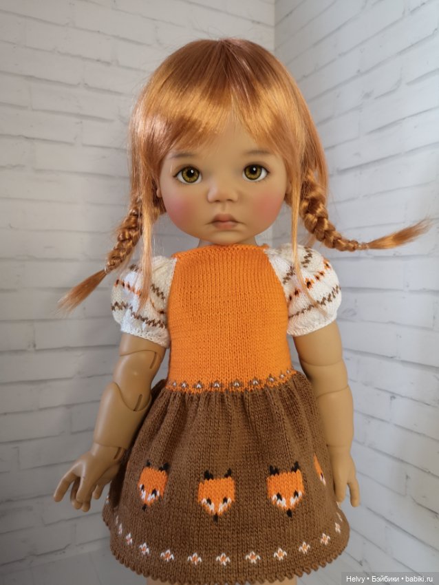 Платье с лисичками для Meadowdolls 46 см (фото 2)