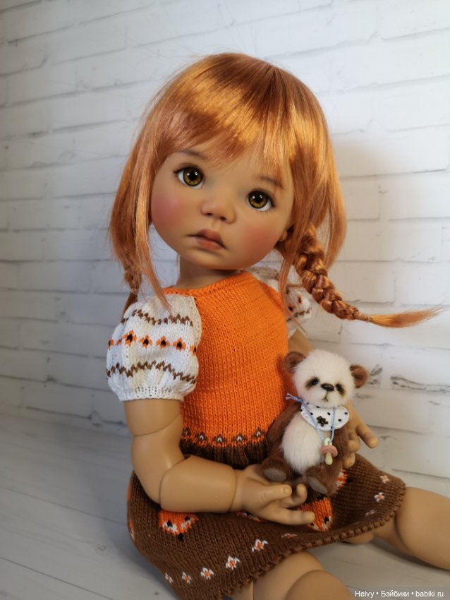 Платье с лисичками для Meadowdolls 46 см (фото 3)