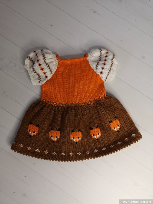 Платье с лисичками для Meadowdolls 46 см (фото 6)