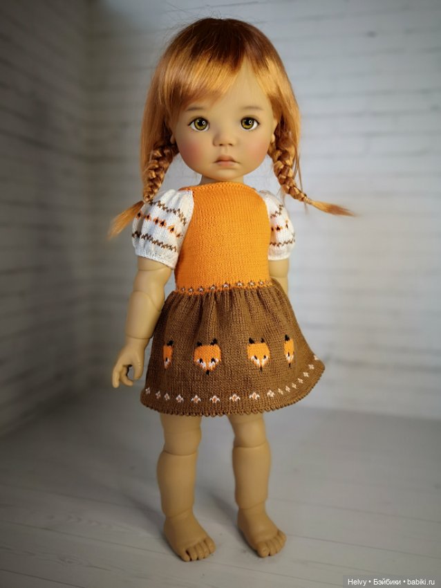 Платье с лисичками для Meadowdolls 46 см (фото 4)