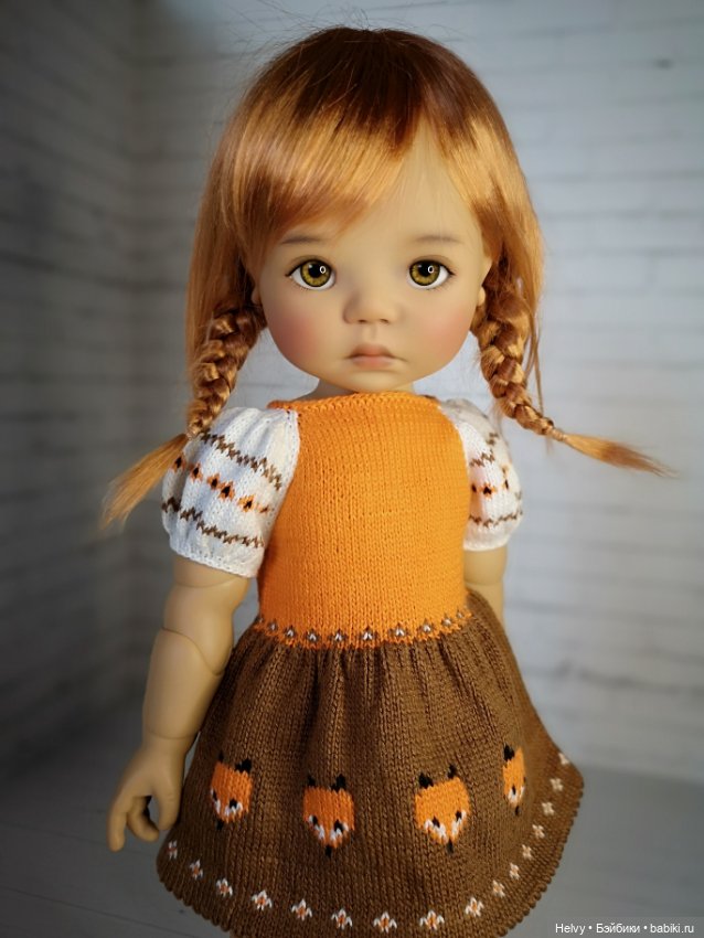Платье с лисичками для Meadowdolls 46 см (фото 5)