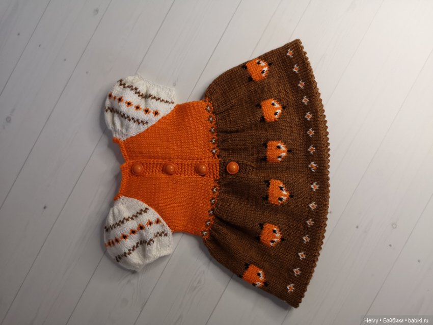 Платье с лисичками для Meadowdolls 46 см (фото 7)