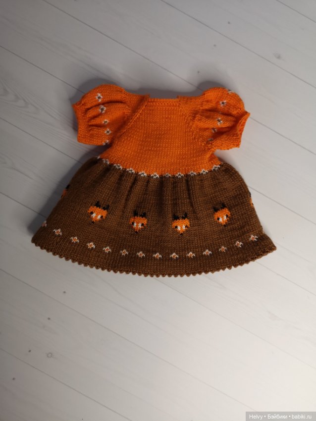 Платье с лисичками для Meadowdolls 38 см (фото 4)