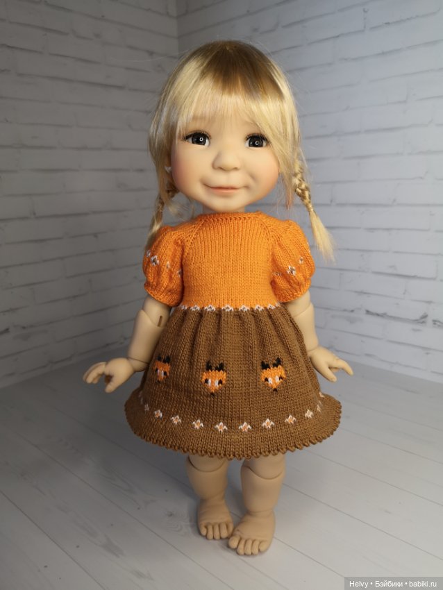 Платье с лисичками для Meadowdolls 38 см (фото 2)