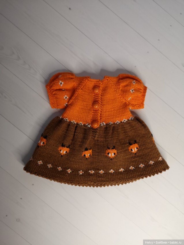 Платье с лисичками для Meadowdolls 38 см (фото 3)