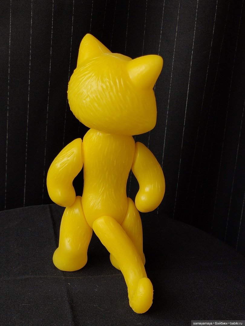 Пластмассовая советская игрушка Кот, Котик подвижный СССР (фото 8)