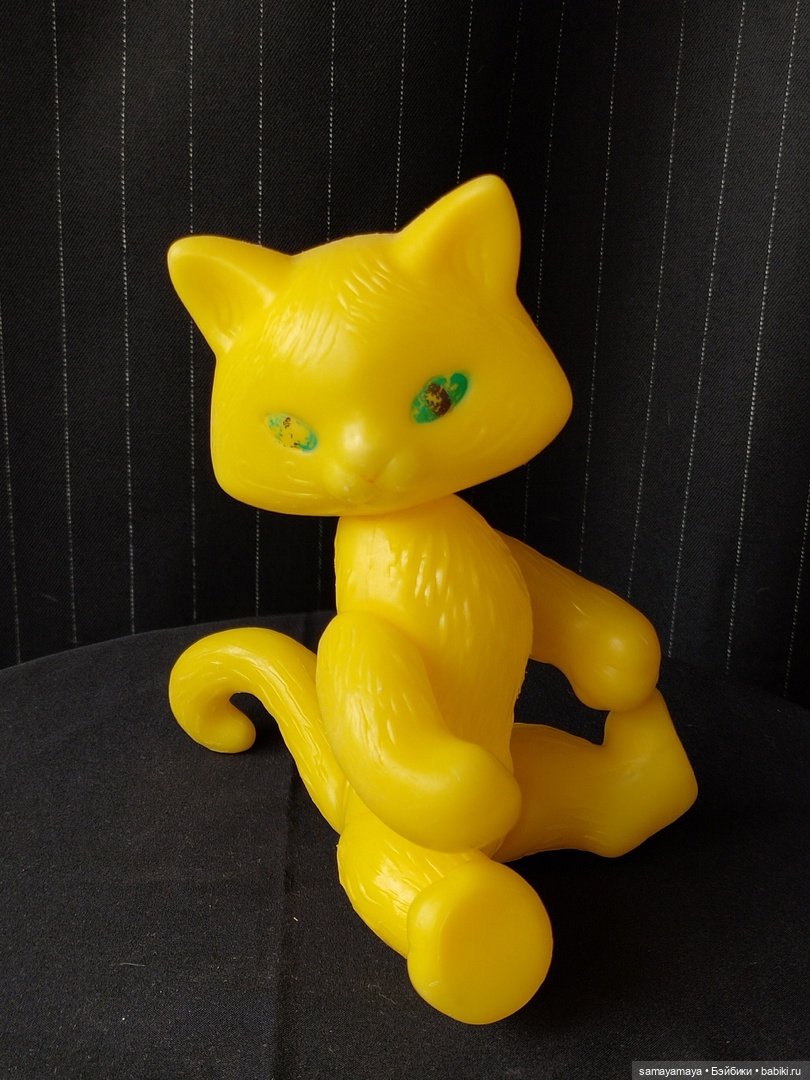 Пластмассовая советская игрушка Кот, Котик подвижный СССР (фото 6)