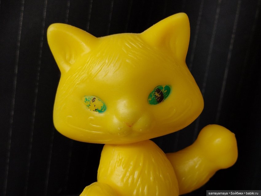 Пластмассовая советская игрушка Кот, Котик подвижный СССР (фото 5)