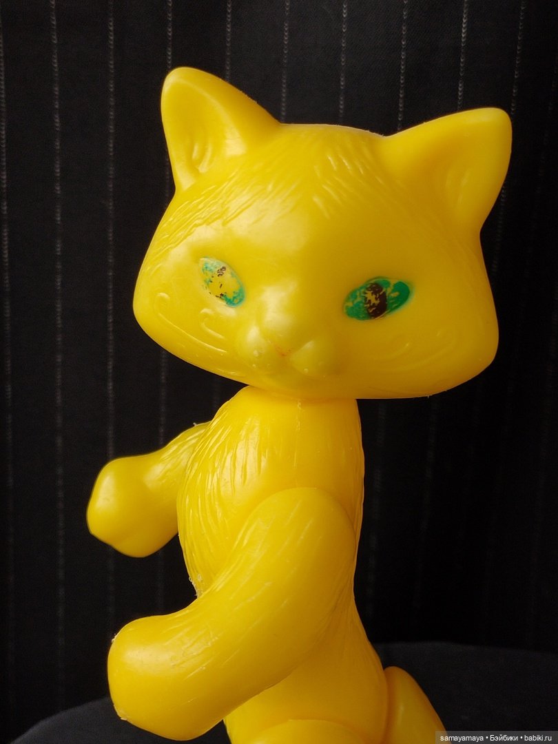 Пластмассовая советская игрушка Кот, Котик подвижный СССР (фото 4)