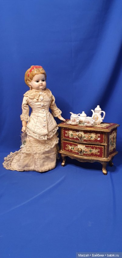 Редкая антикварная куколка pumpkin doll