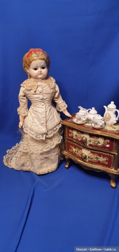 Редкая антикварная куколка pumpkin doll (фото 3)