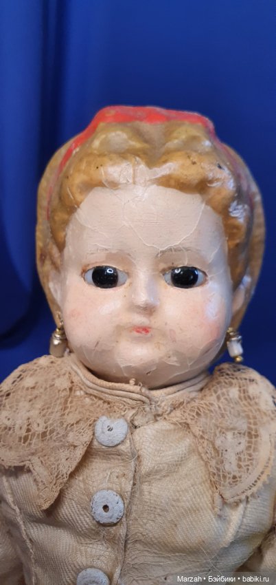 Редкая антикварная куколка pumpkin doll (фото 9)