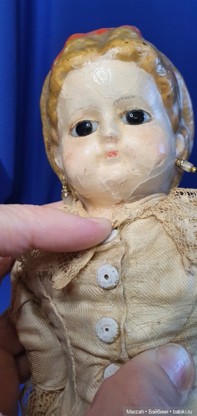 Редкая антикварная куколка pumpkin doll