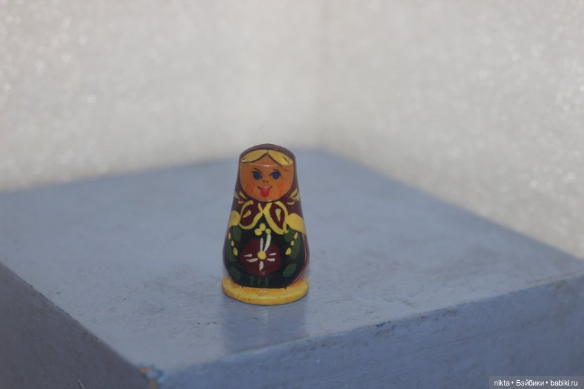 Игрушка СССР Старенькая матрешка Цельная