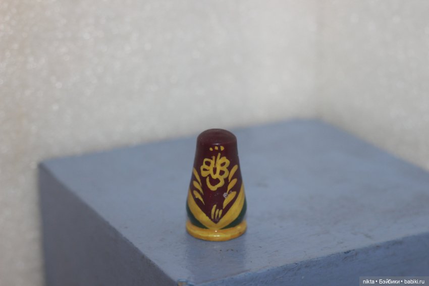 Игрушка СССР Старенькая матрешка Цельная (фото 3)