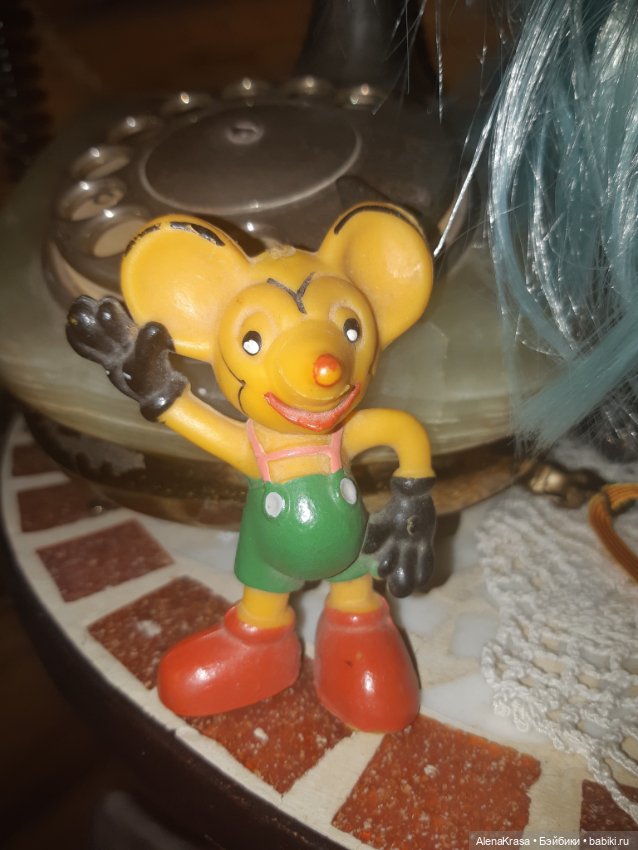 Микки маус ,плотная резина / Винтажные куклы и игрушки детства / Шопик ...