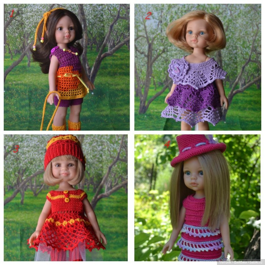 Комплект одежды для куклы Paola Reina. 4 варианта