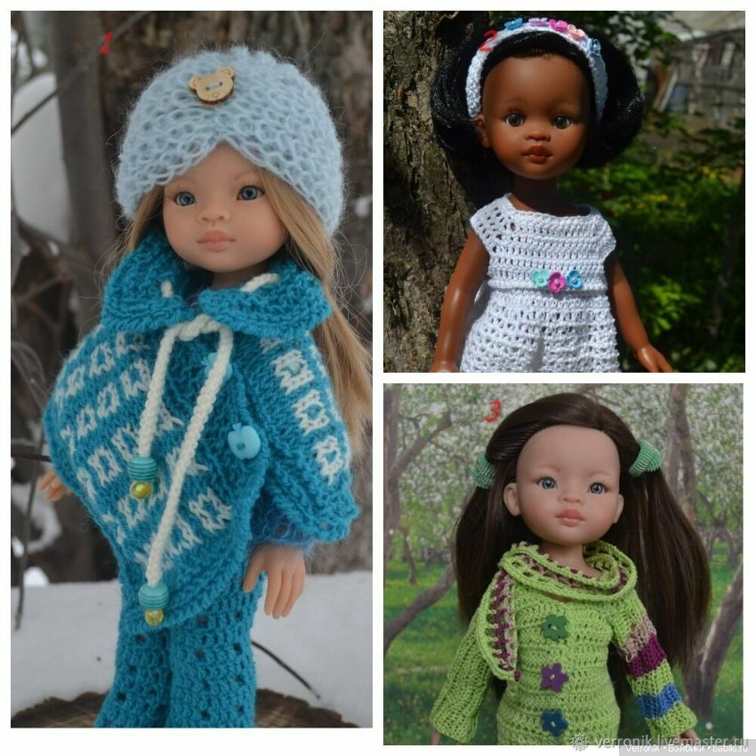 Комплект одежды для куклы Paola Reina. 3 варианта (фото 4)