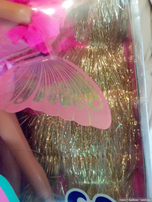 Синди Хасбро с золотыми волосами и крыльями. Фея, ангел, бабочка. редкая. Не открывалась. 1996 г (фото 4)