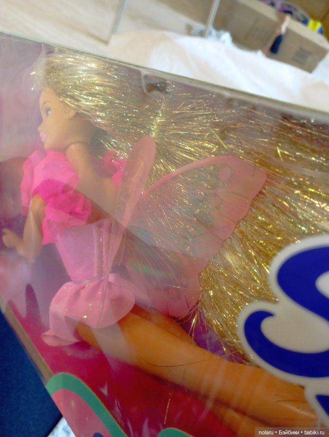 Синди Хасбро с золотыми волосами и крыльями. Фея, ангел, бабочка. редкая. Не открывалась. 1996 г (фото 7)