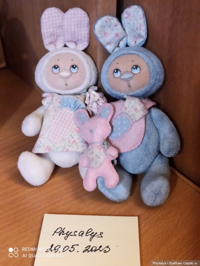 Пара зайчишек — Авторские игрушки (фото 5)