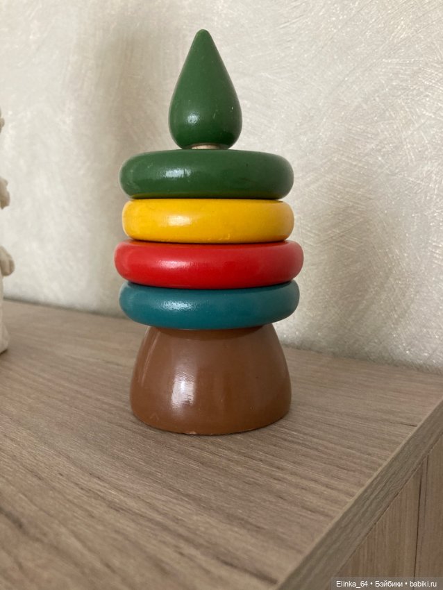 Пирамидка СССР, дерево — Винтажные куклы и игрушки детства (фото 4)