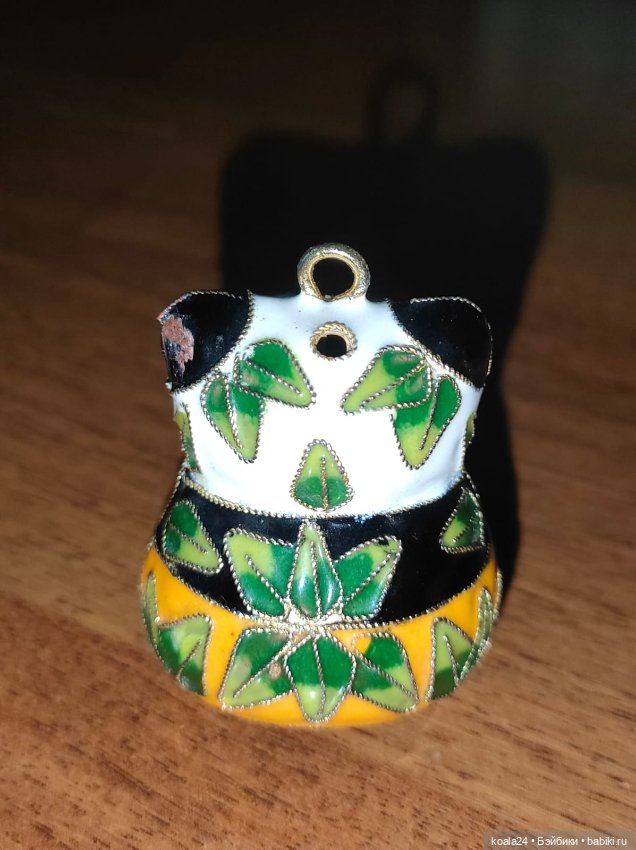 Фигурка 1. Панда. Клуазоне, эмаль, латунь. Китай (фото 4)