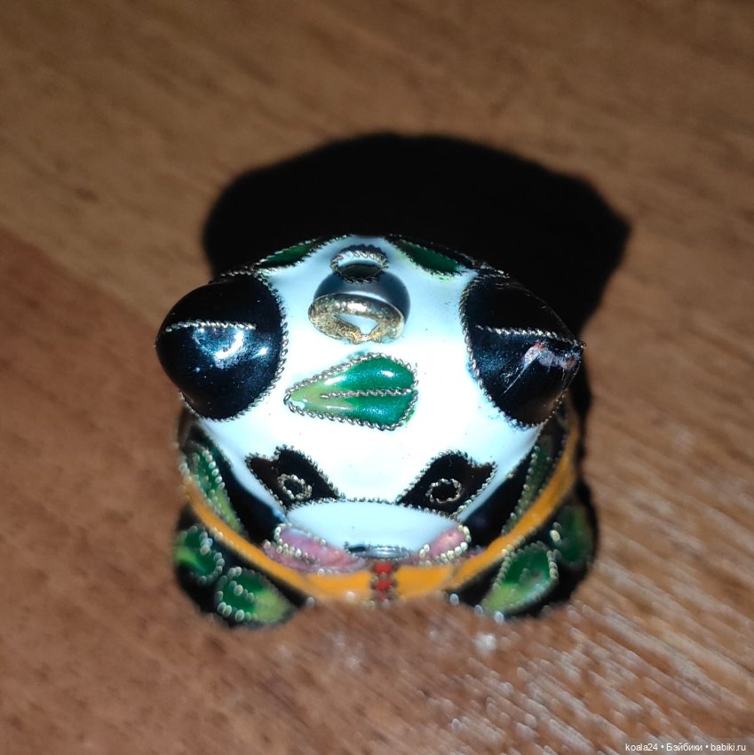 Фигурка 1. Панда. Клуазоне, эмаль, латунь. Китай (фото 6)