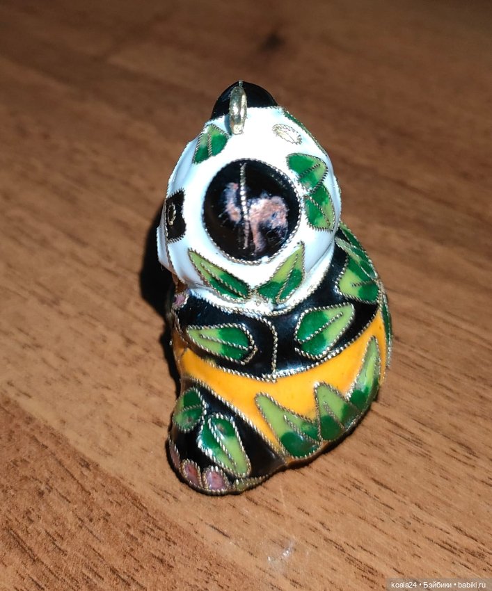 Фигурка 1. Панда. Клуазоне, эмаль, латунь. Китай (фото 5)
