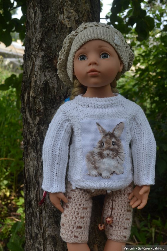 Свитер "Мой зайчик" для куклы Gotz. Для куклы 45-50 см