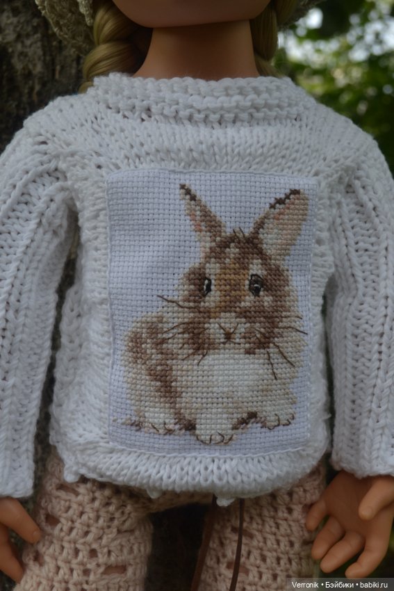 Свитер "Мой зайчик" для куклы Gotz. Для куклы 45-50 см (фото 2)
