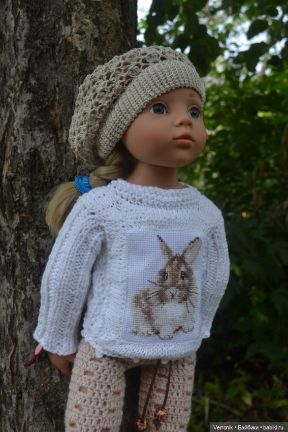 Свитер "Мой зайчик" для куклы Gotz. Для куклы 45-50 см (фото 4)