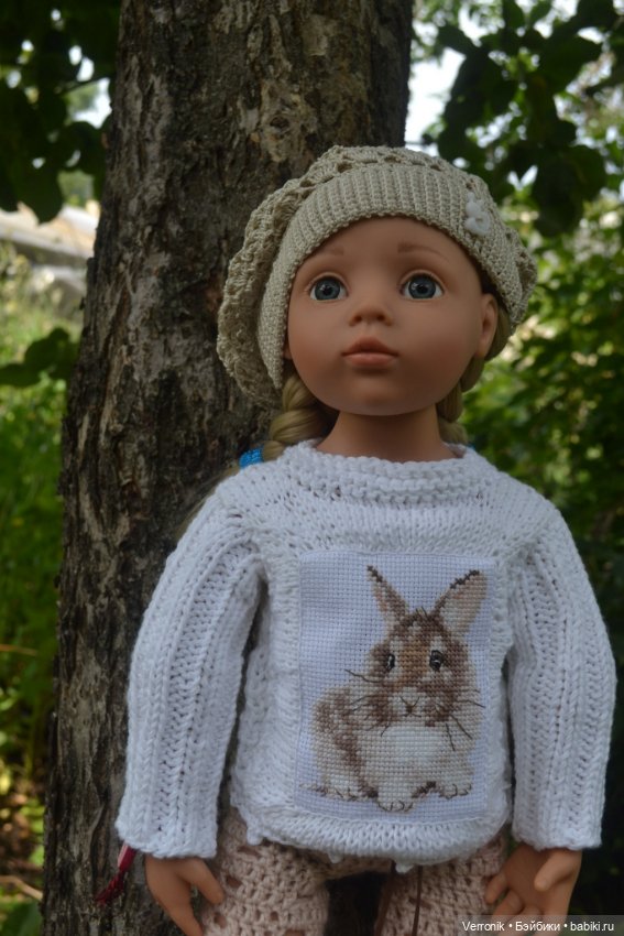 Свитер "Мой зайчик" для куклы Gotz. Для куклы 45-50 см (фото 3)
