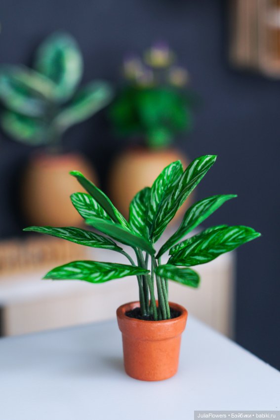 Растение из фильма "ЛЕОН". Аглаонема. Миниатюра 1:6 (фото 5)