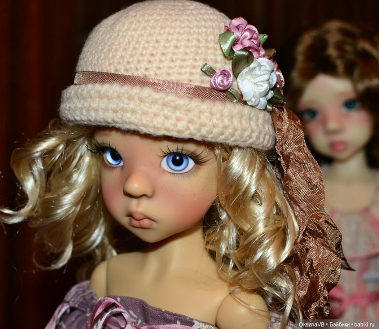 Вязанные шляпки для кукол MSD Kaye Wiggs, автор Silwia Kowalska, USA (фото 2)