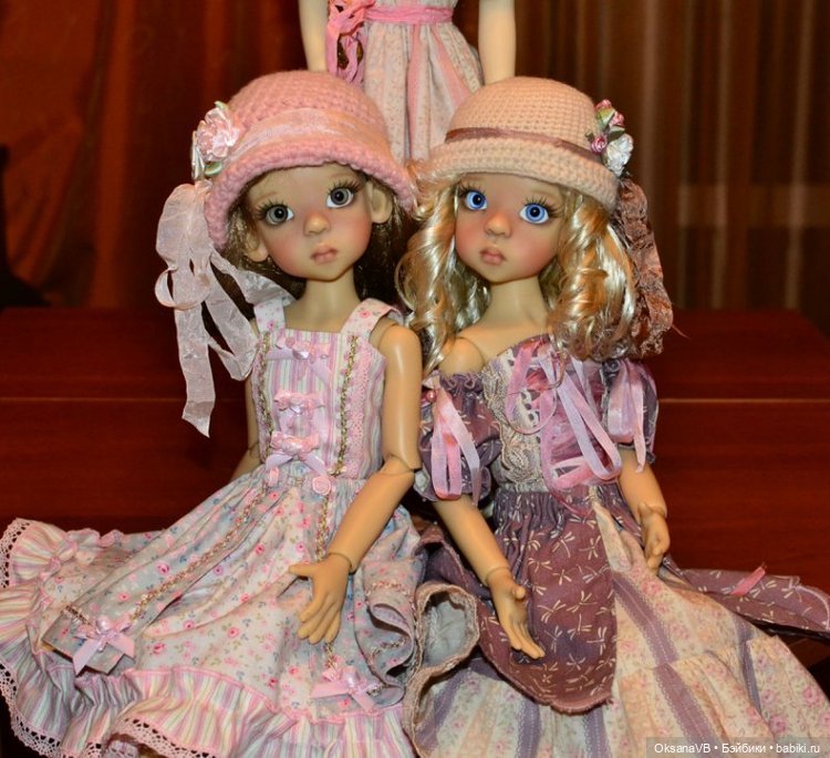 Вязанные шляпки для кукол MSD Kaye Wiggs, автор Silwia Kowalska, USA (фото 6)