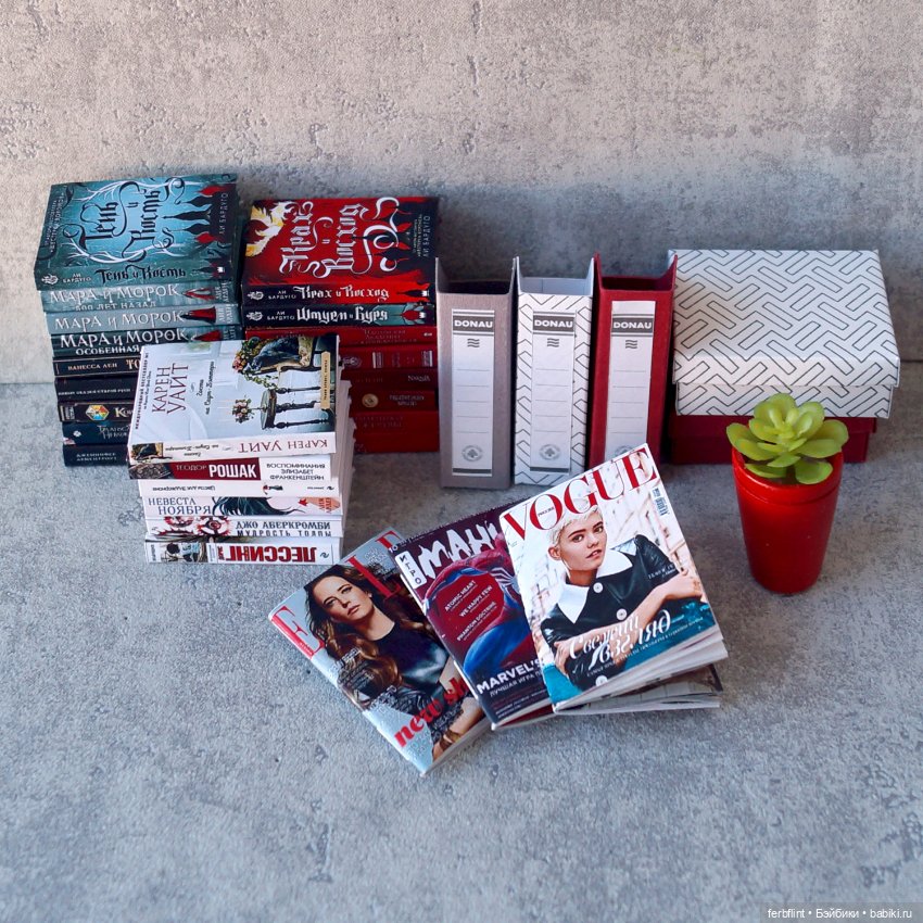 Набор для стеллажа №1 (красный) в масштабе 1:6