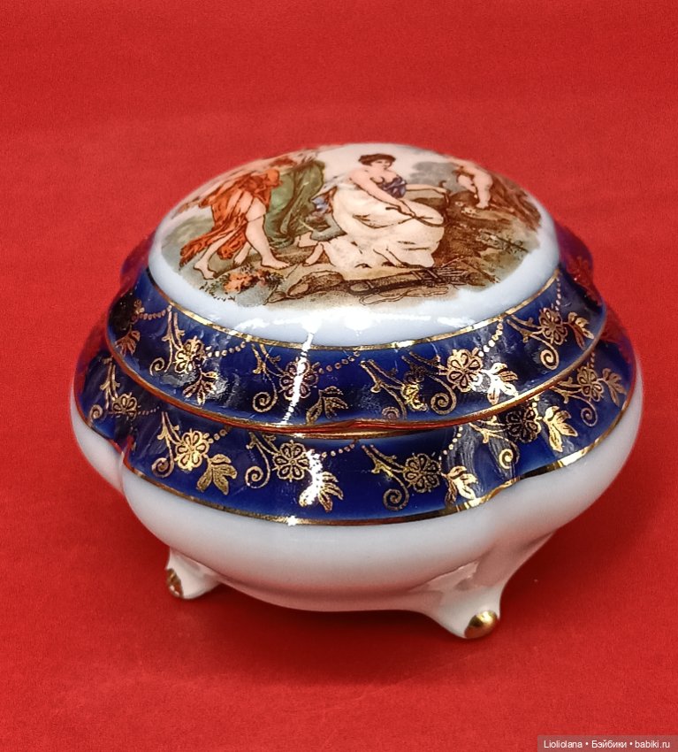 Фарфоровая шкатулка-бонбоньерка от Martinroda. Германия