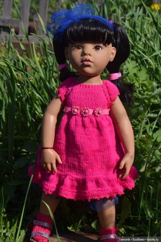 Платье и носочки "Малинка" для куклы Gotz