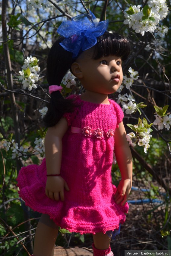 Платье и носочки "Малинка" для куклы Gotz (фото 5)