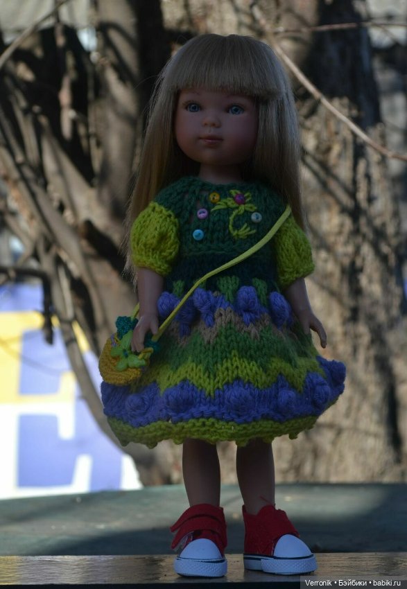 Платье и сумочка для куклы Vestida de Azul, для куклы 28 см (фото 3)